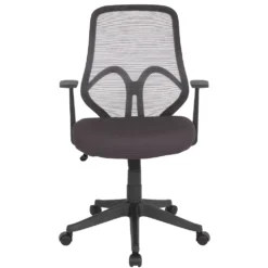 Emma And Oliver High Back Black Mesh Office Chair With Arms 8 Emma And Oliver High Back Black Mesh Office Chair With Arms -Home furnishings 5971901 ALT2