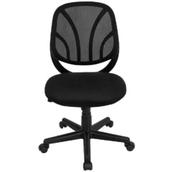 Emma And Oliver Mid-Back Black Mesh Swivel Task Office Chair With Flex Bars -Home furnishings 5971904 ALT3