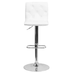Emma And Oliver Button Tufted Black Vinyl Adjustable Height Barstool 9 Emma And Oliver Button Tufted Black Vinyl Adjustable Height Barstool -Home furnishings 5972294 ALT3