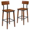 Emma And Oliver 2 Pack Commercial Grade Rustic Walnut Industrial Style Wood Dining Barstool 1 Emma And Oliver 2 Pack Commercial Grade Rustic Walnut Industrial Style Wood Dining Barstool -Home furnishings 5972371