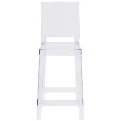 Emma And Oliver Ghost Counter Stool With Square Back In Transparent Crystal -Home furnishings 5972392 ALT3