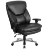 Emma And Oliver 24/7 400 Lb. High Back Black Fabric Ergonomic Office Chair With Lumbar Knob -Home furnishings 5972819 Black Leathersoft
