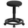 Emma And Oliver Black Ergonomic Stool With Foot Ring -Home furnishings 5972826