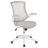 Emma And Oliver Mid-Back White Mesh Swivel Ergonomic Task Office Desk Chair With Flip-Up Arms -Home furnishings 5972832 Lightgraymeshwhite