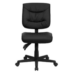 Emma And Oliver Mid-Back Black LeatherSoft Multifunction Swivel Ergonomic Task Office Chair 9 Emma And Oliver Mid-Back Black LeatherSoft Multifunction Swivel Ergonomic Task Office Chair -Home furnishings 5972894 ALT3