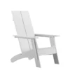 Emma And Oliver Gray Modern Dual Slat Back Indoor/Outdoor Adirondack Style Patio Chair -Home furnishings 5973992 White