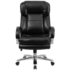 Emma And Oliver 24/7 500 Lb. Big & Tall Black Fabric Ergonomic Office Chair With Loop Arms -Home furnishings 5974005 ALT3