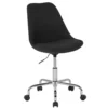 Emma And Oliver Mid-Back Brown Fabric Pneumatic Lift Task Office Chair With Chrome Base -Home furnishings 5974087 Black