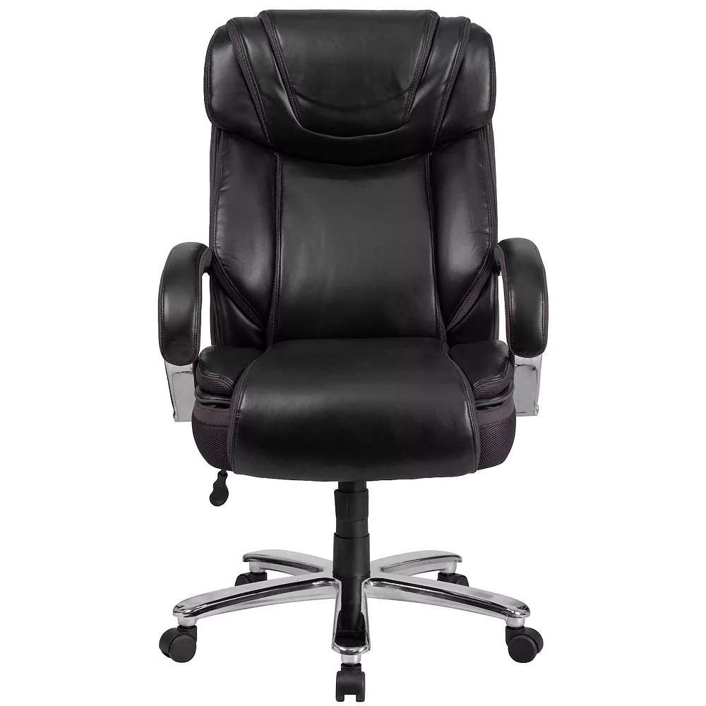 Emma And Oliver 500 Lb. Big & Tall Brown LeatherSoft Ergonomic Office Chair With Extra Wide Seat 6 Emma And Oliver 500 Lb. Big & Tall Brown LeatherSoft Ergonomic Office Chair With Extra Wide Seat - Image 4