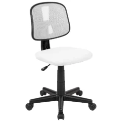 Emma And Oliver Mid-Back Black Mesh Swivel Task Office Chair With Pivot Back, BIFMA Certified