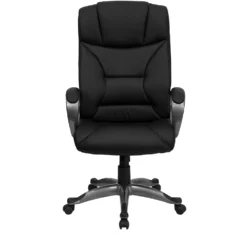 Emma And Oliver High Back Black LeatherSoft Executive Swivel Office Chair With Lip Edge Base -Home furnishings 5974116 ALT3