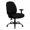 Emma And Oliver 400 Lb. Big & Tall Black Fabric Adjustable Back Swivel Ergonomic Office Chair -Home furnishings 5974118