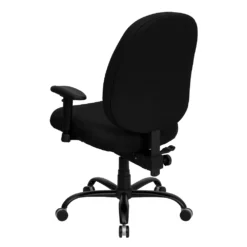 Emma And Oliver 400 Lb. Big & Tall Black Fabric Adjustable Back Swivel Ergonomic Office Chair -Home furnishings 5974118 ALT2