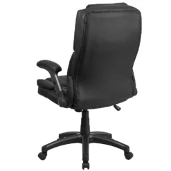 Emma And Oliver High Back Comfort Back Black LeatherSoft Swivel Ergonomic Flip-Up Arm Office Chair -Home furnishings 5974119 ALT3