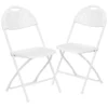 Emma And Oliver 2 Pack 650 Lb. Capacity Charcoal Plastic Fan Back Folding Chair -Home furnishings 5976335 White