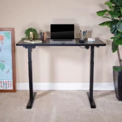 Emma And Oliver Electric Height Adjustable Standing Desk - 48" Wide X 24" Deep (Black) -Home furnishings 5978202 ALT2