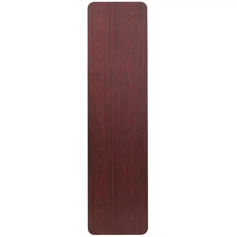 Emma And Oliver 6-Foot High Pressure Mahogany Laminate Folding Training Table 5 Emma And Oliver 6-Foot High Pressure Mahogany Laminate Folding Training Table - Image 3