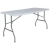 Emma And Oliver 4.97-Foot Bi-Fold Granite White Plastic Folding Table With Handle - Event Table 2 Emma And Oliver 4.97-Foot Bi-Fold Granite White Plastic Folding Table With Handle - Event Table -Home furnishings 5978237