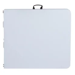 Emma And Oliver 4.97-Foot Bi-Fold Granite White Plastic Folding Table With Handle - Event Table -Home furnishings 5978237 ALT3