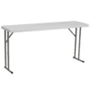 Emma And Oliver 5-Foot Rectangle Granite White Plastic Folding Training / Seminar Table -Home furnishings 5978239