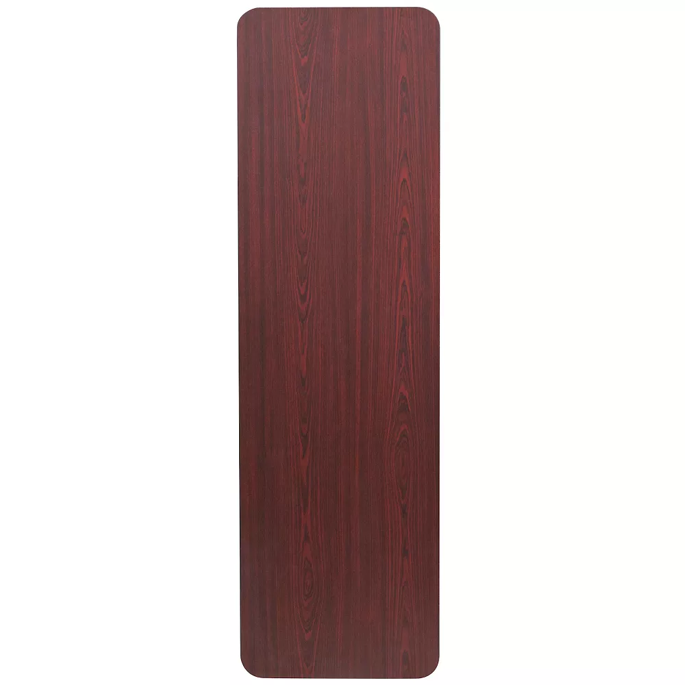 Emma And Oliver 5-Foot High Pressure Mahogany Laminate Folding Training Table 5 Emma And Oliver 5-Foot High Pressure Mahogany Laminate Folding Training Table - Image 3