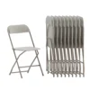 Emma And Oliver Set Of 10 Red Stackable Folding Plastic Chairs - 650 LB Weight Capacity -Home furnishings 5978266 Beige