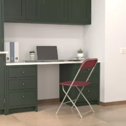 Emma And Oliver Folding Chair - Blue Plastic 6 Pack 650LB Weight Capacity - Event Chair -Home furnishings 5978275 ALT