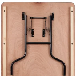 Emma And Oliver 6-Foot Rectangular Wood Folding Banquet Table With Clear Coated Finished Top -Home furnishings 5978278 ALT2