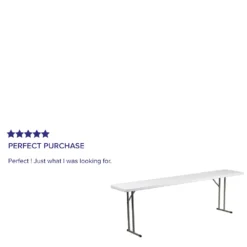 Emma And Oliver 8-Foot Granite White Plastic Folding Training / Seminar Table 9 Emma And Oliver 8-Foot Granite White Plastic Folding Training / Seminar Table -Home furnishings 5978310 ALT3