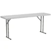 Emma And Oliver 6-Foot Granite White Plastic Folding Training And Event Table -Home furnishings 5978316
