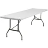 Emma And Oliver 8-Foot Granite White Plastic Folding Table - Banquet / Event Folding Table -Home furnishings 5978325