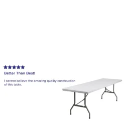 Emma And Oliver 8-Foot Granite White Plastic Folding Table - Banquet / Event Folding Table 9 Emma And Oliver 8-Foot Granite White Plastic Folding Table - Banquet / Event Folding Table -Home furnishings 5978325 ALT3