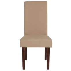 Emma And Oliver Beige Fabric Parsons Chair With Mahogany Legs 8 Emma And Oliver Beige Fabric Parsons Chair With Mahogany Legs -Home furnishings 5978356 ALT2