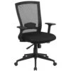 Emma And Oliver Mid-Back Black Mesh Swivel Ergonomic Office Chair Back Angle Adjustment And Arms -Home furnishings 5978392
