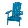 Emma And Oliver All-Weather Poly Resin Folding Adirondack Chair In Blue - Patio Chair 2 Emma And Oliver All-Weather Poly Resin Folding Adirondack Chair In Blue - Patio Chair -Home furnishings 5978393 Blue