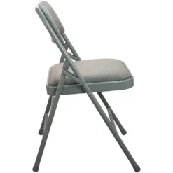 Emma And Oliver 4-pack Grey Padded Metal Folding Chair - Grey 1-in Fabric Seat 9 Emma And Oliver 4-pack Grey Padded Metal Folding Chair - Grey 1-in Fabric Seat -Home furnishings 5978394 ALT3