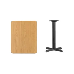 Emma And Oliver 24"x30" Rectangular Black Laminate Table Top With 22"x22" Base 7 Emma And Oliver 24"x30" Rectangular Black Laminate Table Top With 22"x22" Base -Home furnishings 5978408 ALT2