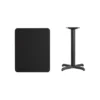 Emma And Oliver 24"x30" Rectangular Black Laminate Table Top With 22"x22" Base -Home furnishings 5978408 Black