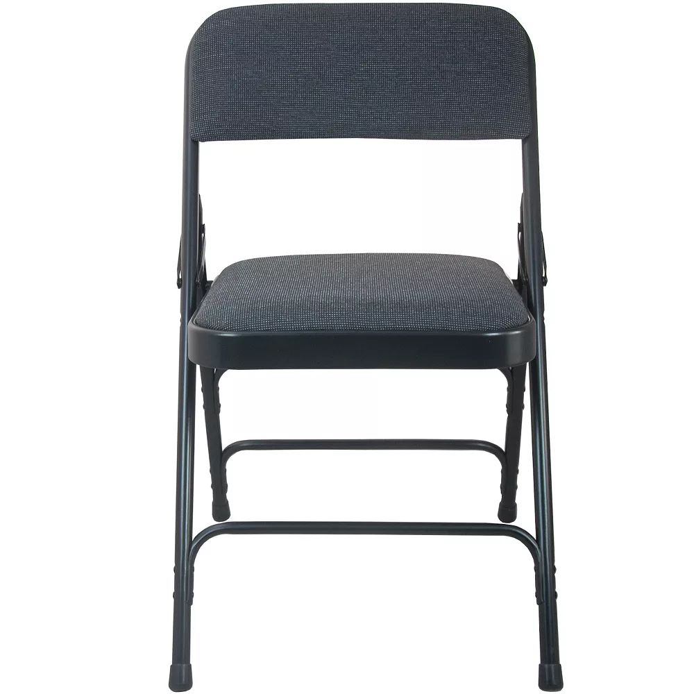 Emma And Oliver 2-Pack Black Padded Metal Folding Chair With Fabric Seat 4 Emma And Oliver 2-Pack Black Padded Metal Folding Chair With Fabric Seat - Image 2