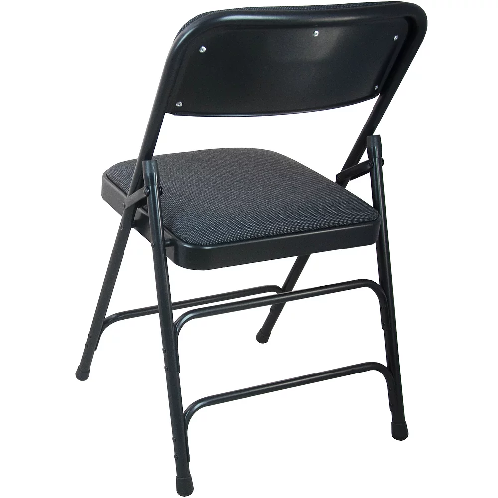 Emma And Oliver 2-Pack Black Padded Metal Folding Chair With Fabric Seat 5 Emma And Oliver 2-Pack Black Padded Metal Folding Chair With Fabric Seat - Image 3