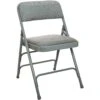 Emma And Oliver 2-Pack Black Padded Metal Folding Chair With Fabric Seat