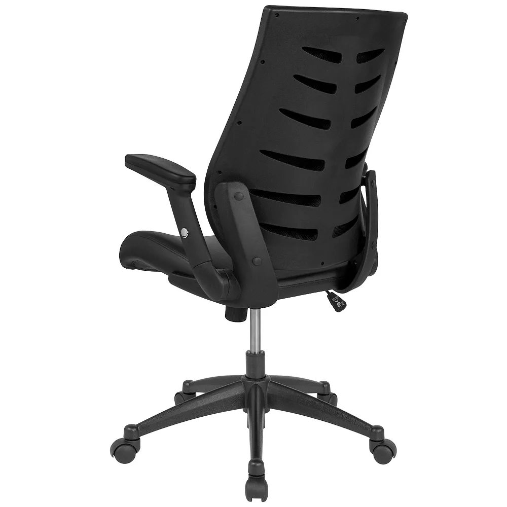 Emma And Oliver High Back Black LeatherSoft Executive Molded Foam Seat Swivel Office Chair 6 Emma And Oliver High Back Black LeatherSoft Executive Molded Foam Seat Swivel Office Chair - Image 4