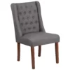 Emma And Oliver Gray Fabric Tufted Parsons Chair With Side Panel Detail -Home furnishings 5978470 Gray Fabric