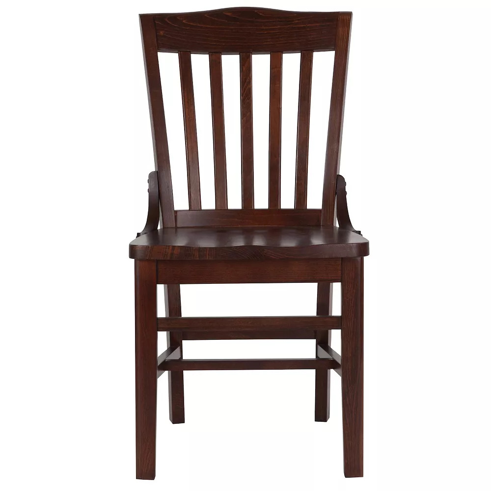 Emma And Oliver School House Back Walnut Wood Chair 6 Emma And Oliver School House Back Walnut Wood Chair - Image 4