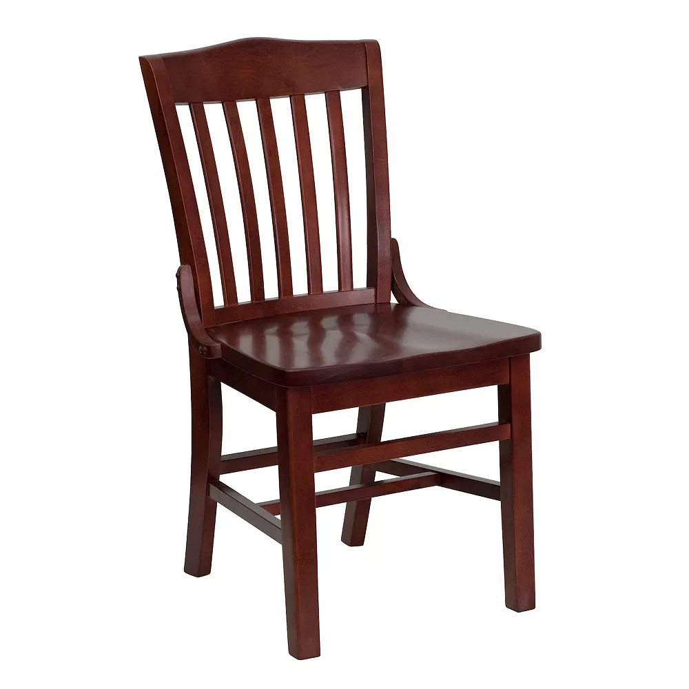 Emma And Oliver School House Back Walnut Wood Chair 3 Emma And Oliver School House Back Walnut Wood Chair