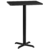 Emma And Oliver 24"x30" Black Laminate Bar Table Top-22"x22" Base 1 Emma And Oliver 24"x30" Black Laminate Bar Table Top-22"x22" Base -Home furnishings 5978526 Black