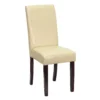 Emma And Oliver Ivory LeatherSoft Panel Back Parsons Chair -Home furnishings 5978527 Ivory