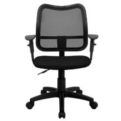 Emma And Oliver Mid-Back Gray Mesh Swivel Task Office Chair With Adjustable Arms -Home furnishings 5978529 ALT2