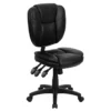 Emma And Oliver Mid-Back Black Fabric Pillow Top Ergonomic Task Office Chair 1 Emma And Oliver Mid-Back Black Fabric Pillow Top Ergonomic Task Office Chair -Home furnishings 5978553 Black Leathersoft