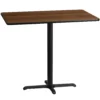 Emma And Oliver 30"x48" Walnut Laminate Bar Table Top-23.5"x29.5" Base 2 Emma And Oliver 30"x48" Walnut Laminate Bar Table Top-23.5"x29.5" Base -Home furnishings 5978555 Walnut